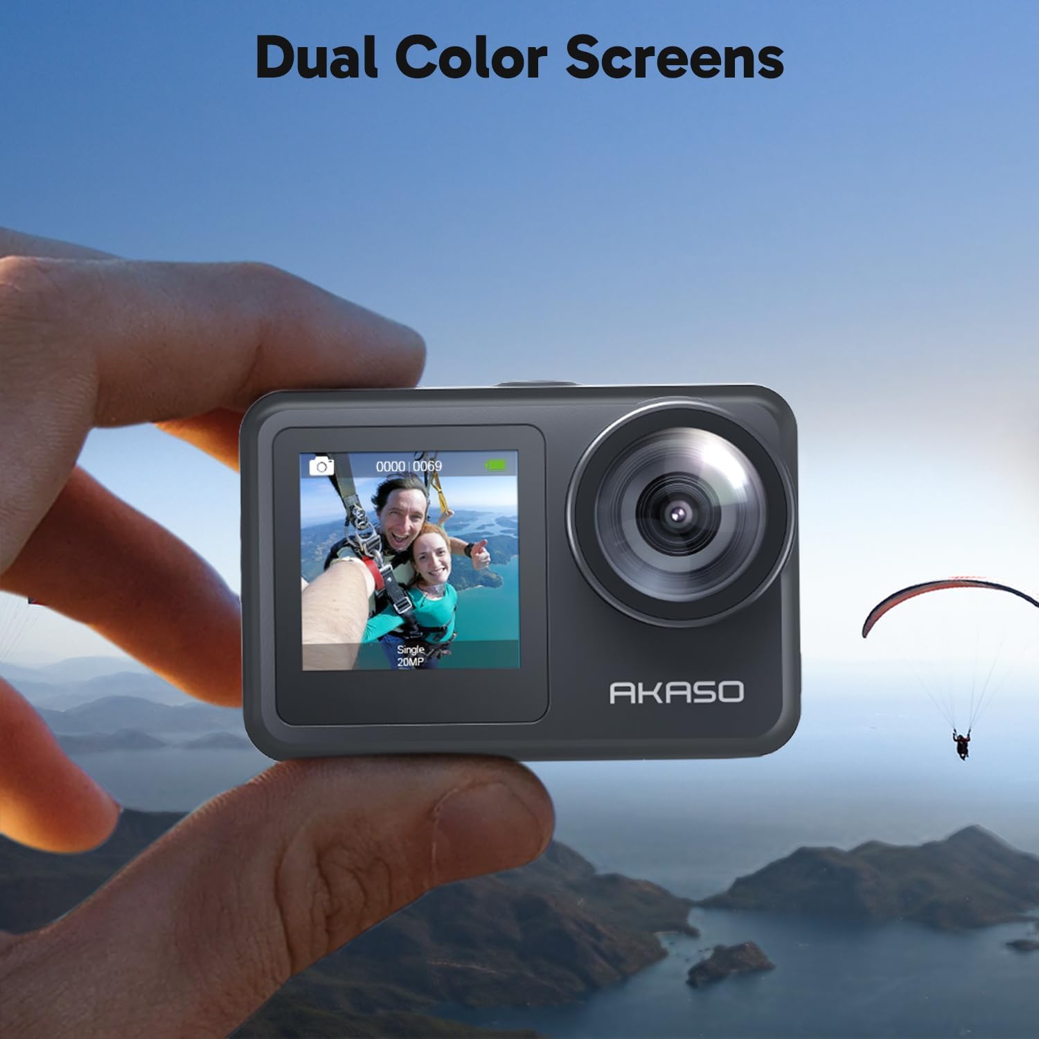 AKASO Brave 7 LE 4K30fps Action Camera with 128GB MicroSDXC U3 Memory Card Accessories Kit Bundle Ultra HD 131FT Waterproof Camera EIS 2.0 WiFi Remote Control Zoom Underwater Camera - Image 3